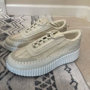 Cream Platform Sneakers